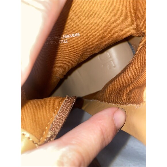 LEOPARD Chunky High Heel Boots 8.5 Spice Girls 70s Y2K Disco Rave Club 90s JF - Picture 8 of 8